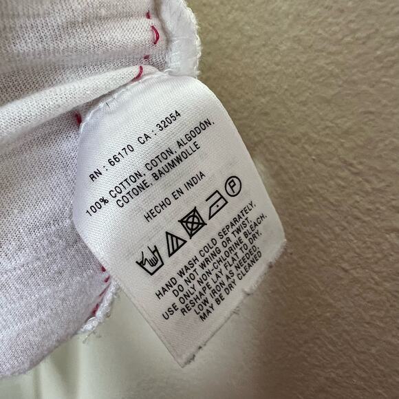 Anthropologie Paper Locket Peasant Top SMALL Embroidered Tasseled Cotton Red - Picture 8 of 9